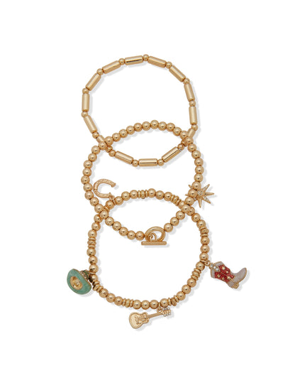 Hallmark x Opry Set of 3 Beaded Boot Charm Bracelets - BRACELETS