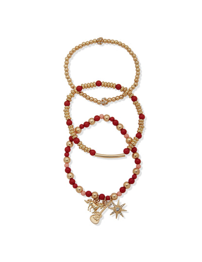 Hallmark x Opry Set of 3 Beaded Guitar Charm Bracelets - BRACELETS