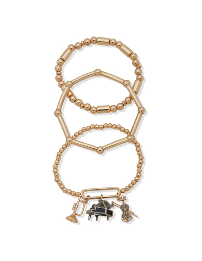 Hallmark x Opry Set of 3 Beaded Piano Charm Bracelets - BRACELETS