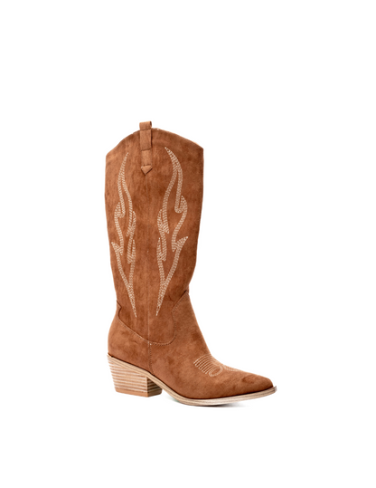 Headline Flame Stitch Calf Boot by Corkys - FOOTWEAR