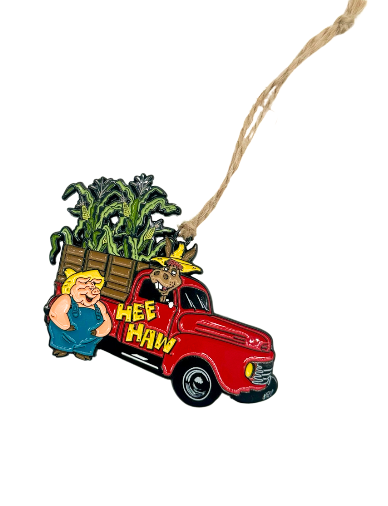 Hee Haw Red Truck Ornament - ORNAMENTS