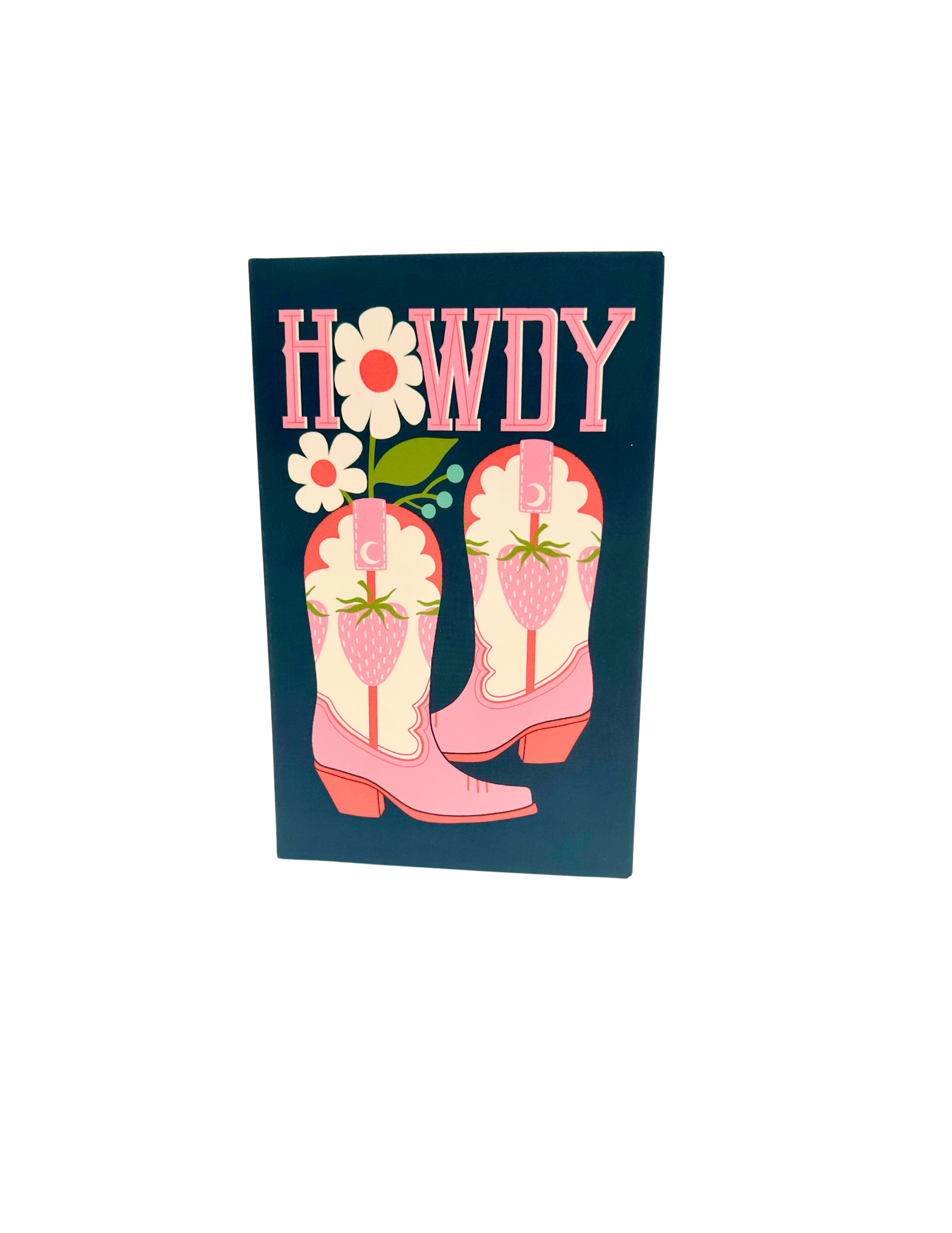 Howdy Strawberry Boots Notebook - OpryShop