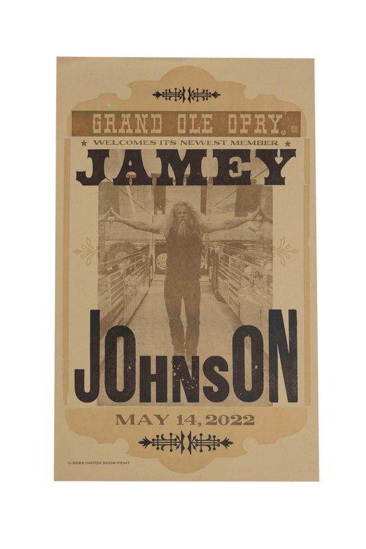 Jamey Johnson Official Opry Induction Hatch Show Print - POSTERS