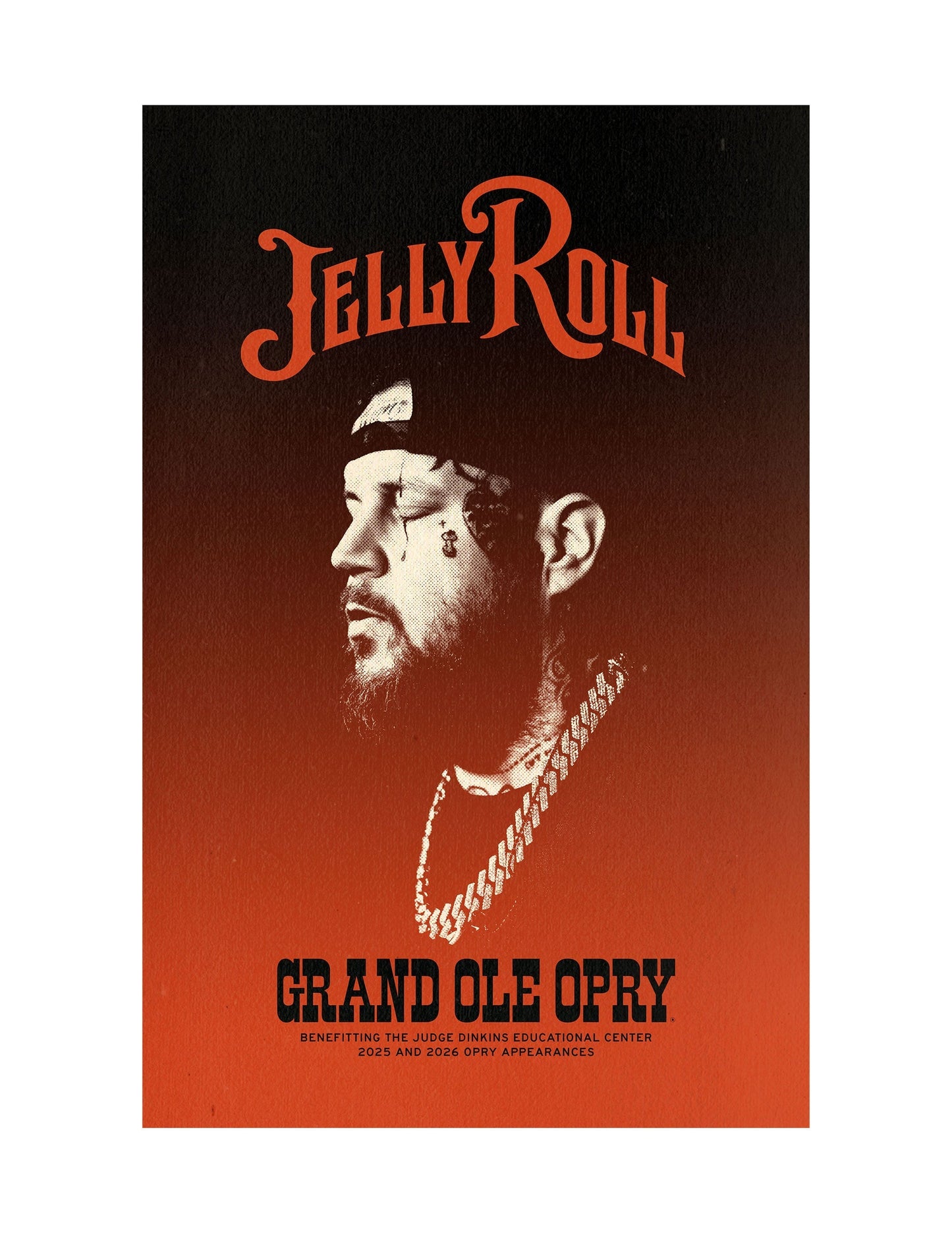 Jelly Roll Opry Benefits Poster - POSTERS Item Subclass