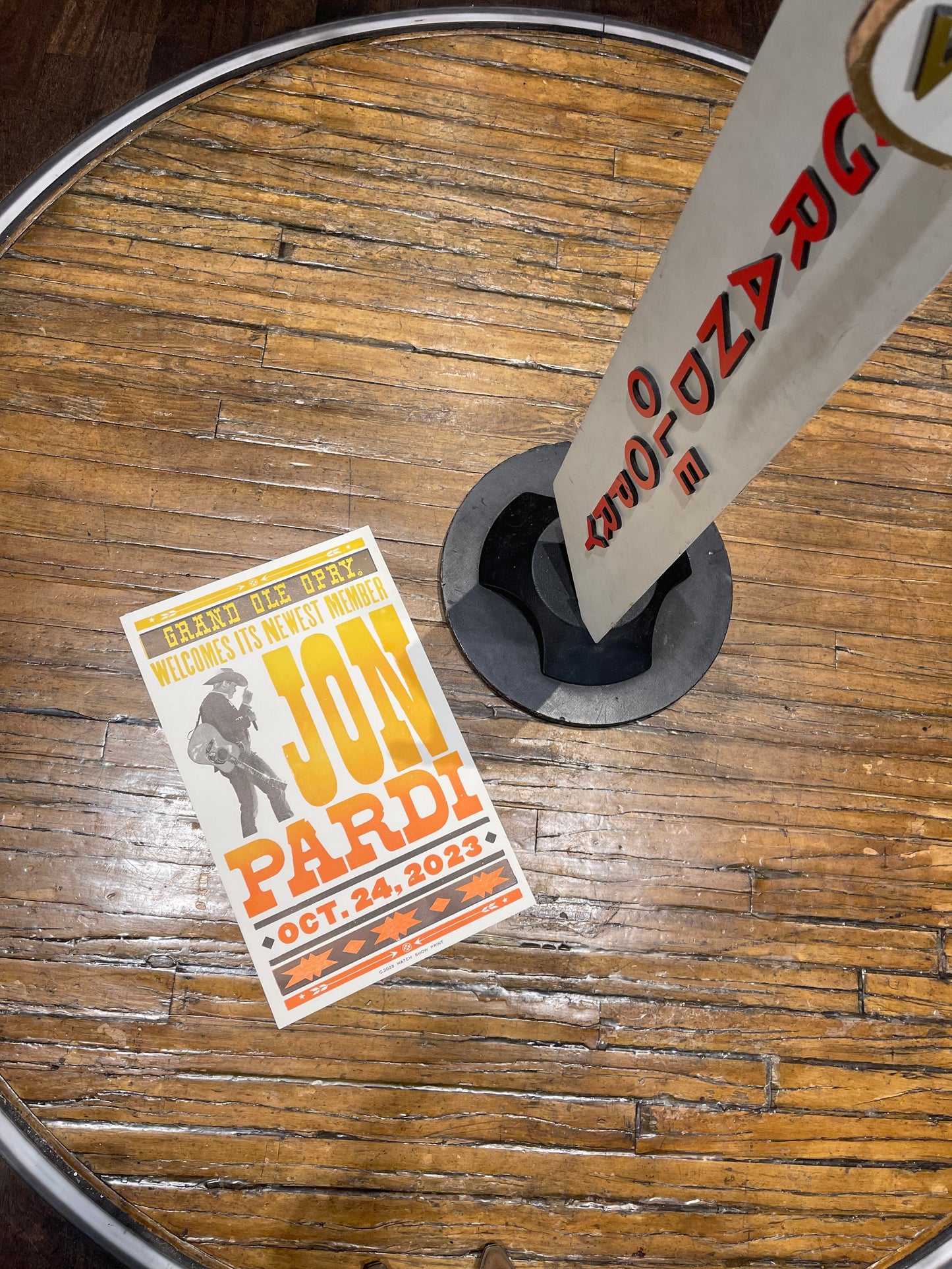 Jon Pardi Official Opry Induction Hatch Show Print - POSTERS