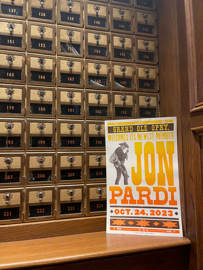 Jon Pardi Official Opry Induction Hatch Show Print - POSTERS