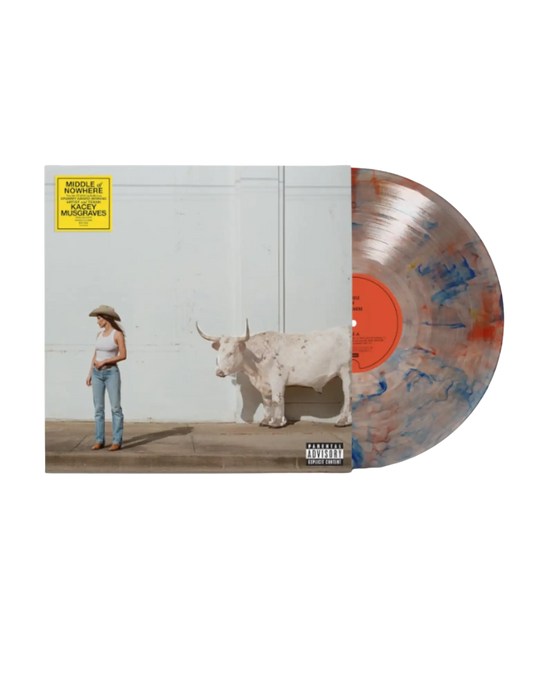 Kacey musgraves middle of nowhere limited edition rodeo clown lp translucent marbled vinyl record in orange blue and white