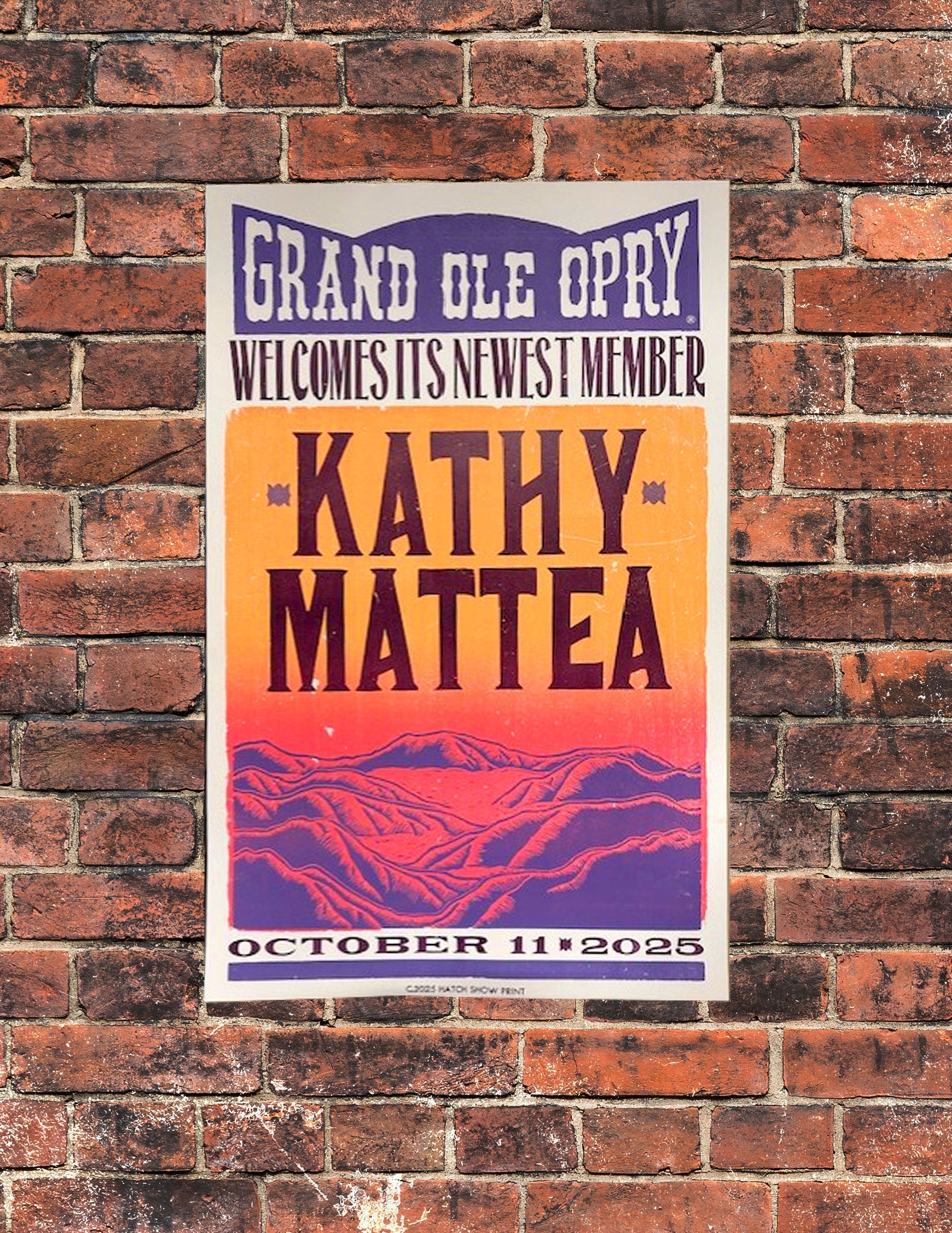 Kathy Mattea Official Opry Induction Hatch Show Print - POSTERS