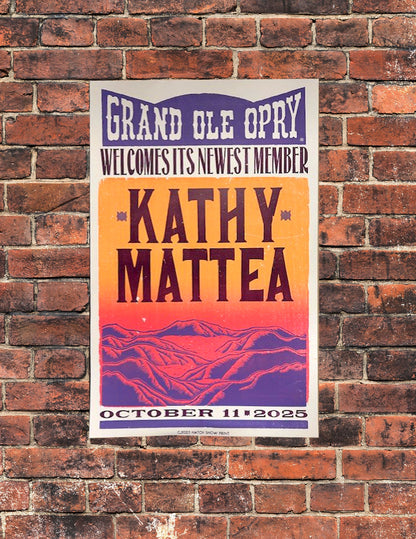 Kathy Mattea Official Opry Induction Hatch Show Print - POSTERS
