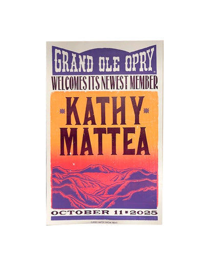 Kathy Mattea Official Opry Induction Hatch Show Print - POSTERS