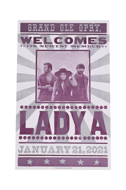 Lady A Official Opry Induction Hatch Show Print - POSTERS
