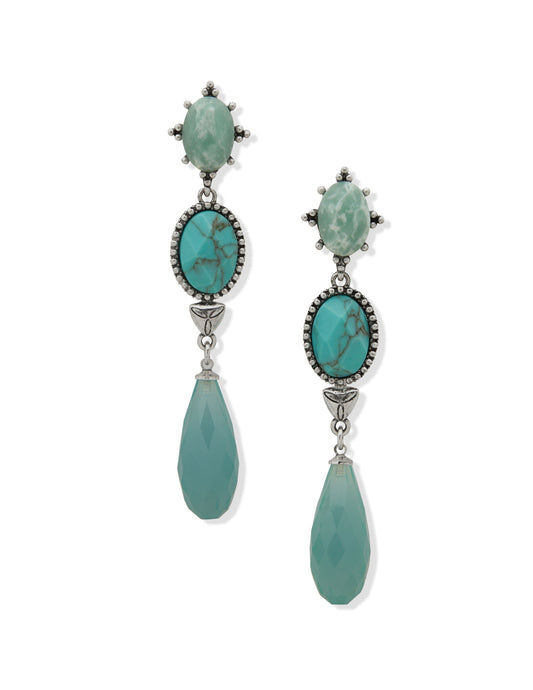 Lainey Wilson Blue Moonshine Post Stone Earrings Turquoise - JEWELRY