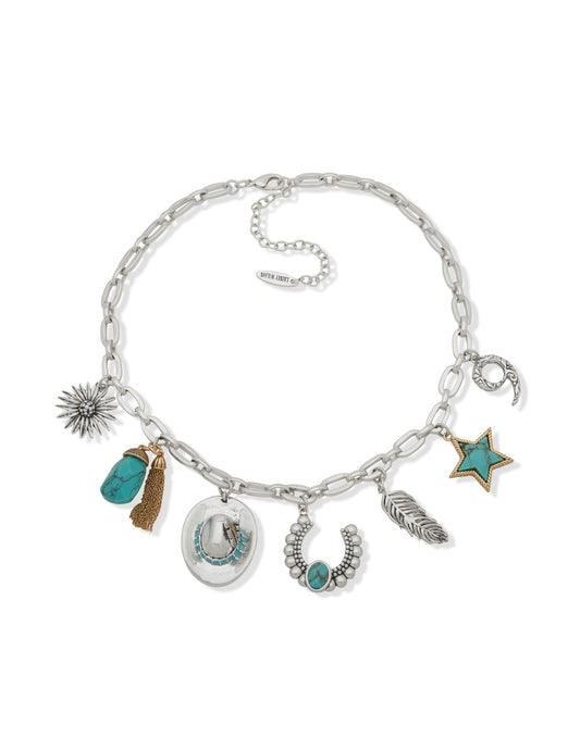 Lainey Wilson Chain Charm Necklace 16IN - JEWELRY