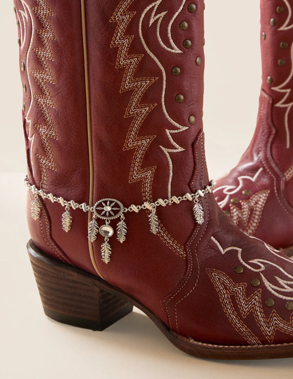 Lainey Wilson Feather Boot Bracelet Silver - BRACELETS