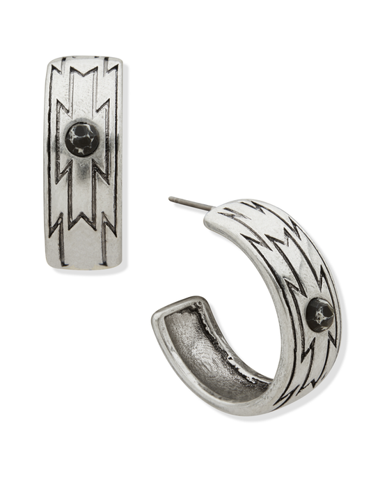Lainey Wilson Hoop Earrings 26MM - SILVER - EARRINGS