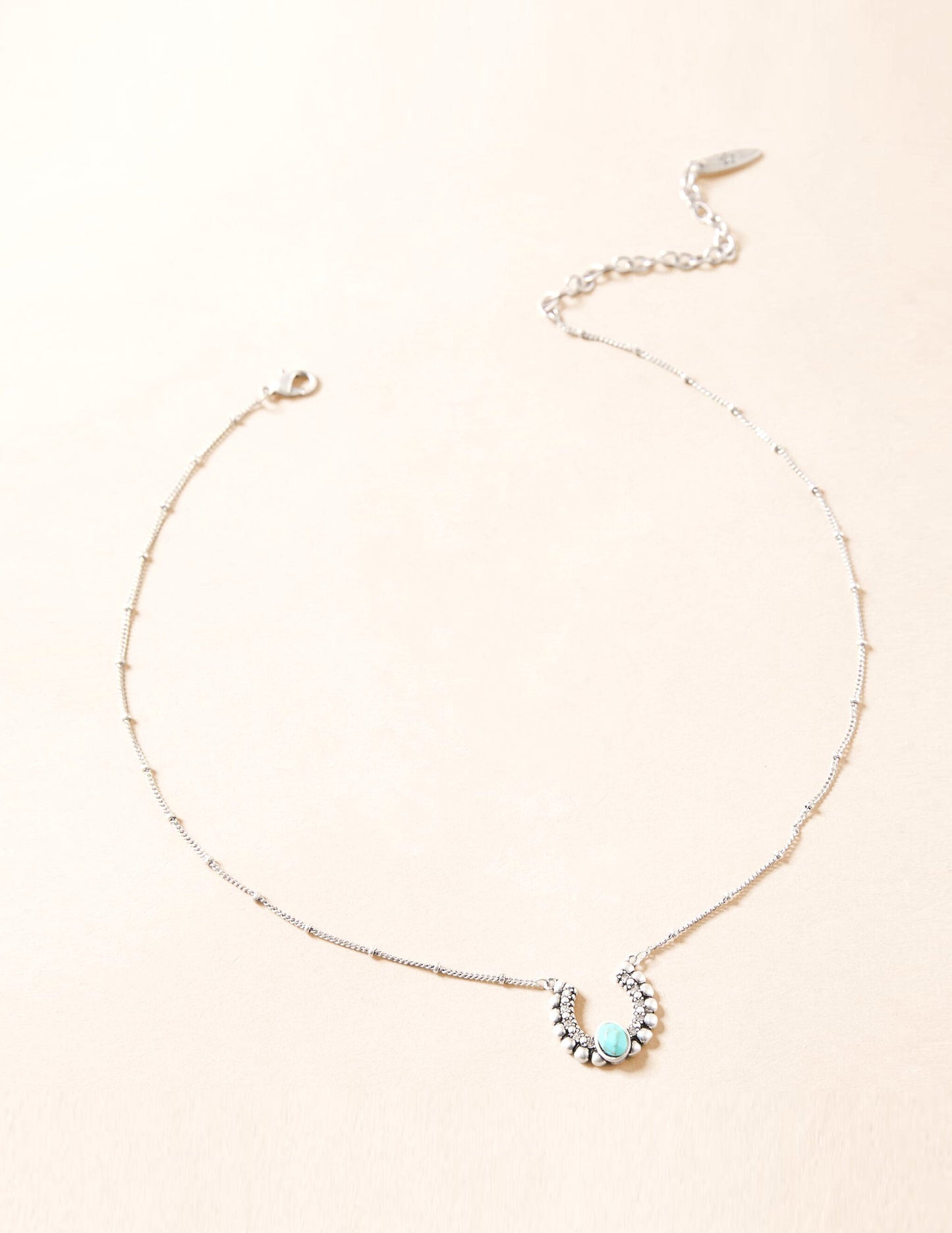 Lainey Wilson Horseshoe Pendant Necklace Turquoise 16IN - JEWELRY