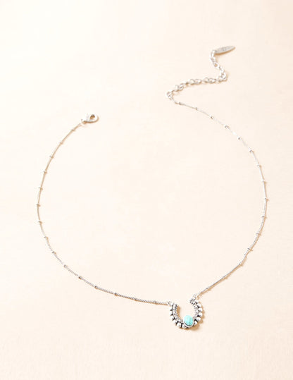 Lainey Wilson Horseshoe Pendant Necklace Turquoise 16IN - JEWELRY