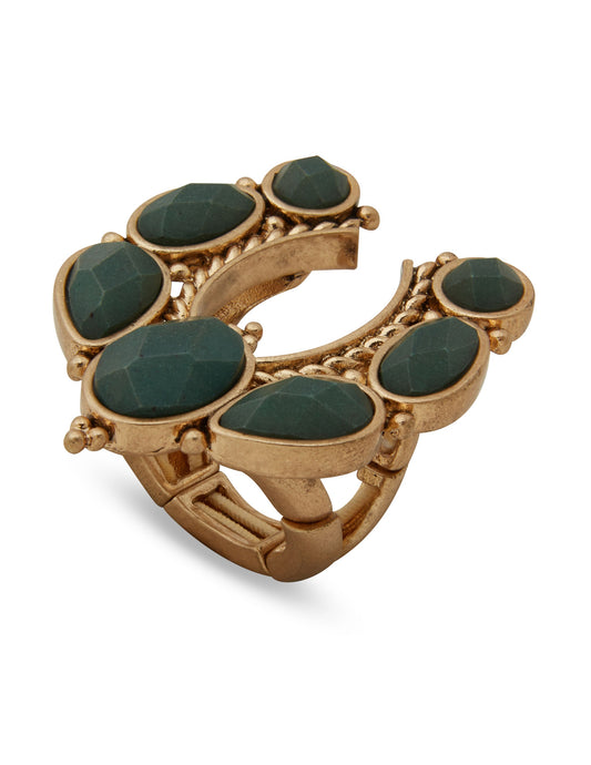 Lainey Wilson Horseshoe Stone Ring Gold - JEWELRY