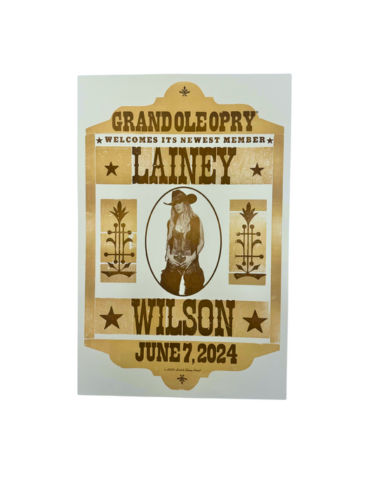 Lainey Wilson Official Opry Induction Hatch Show Print - POSTERS