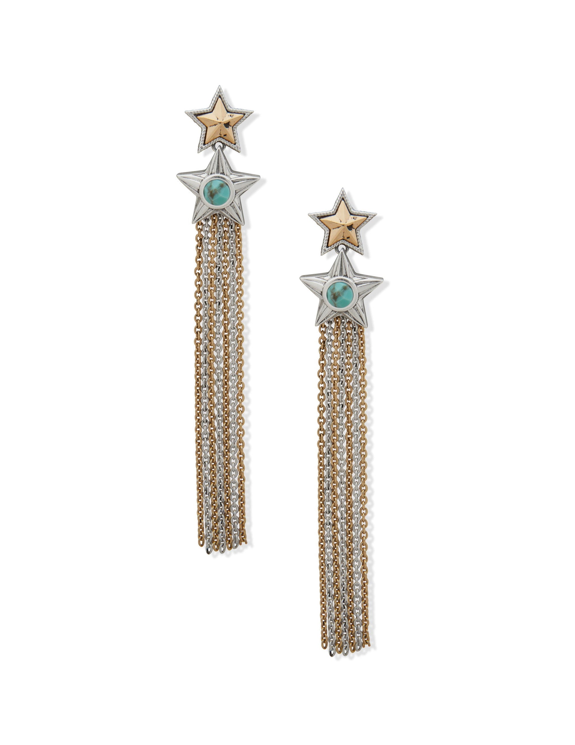 Lainey Wilson Post Star Chain Earrings Turquoise - JEWELRY