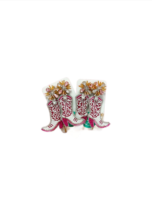 Lambert Pink Boot Earrings - JEWELRY