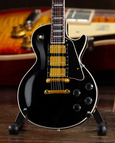 Miniature Gibson Les Paul Custom Ebony Model Guitar – OpryShop Miniature Gibson Les Paul Custom Ebony Model Guitar – OpryShop