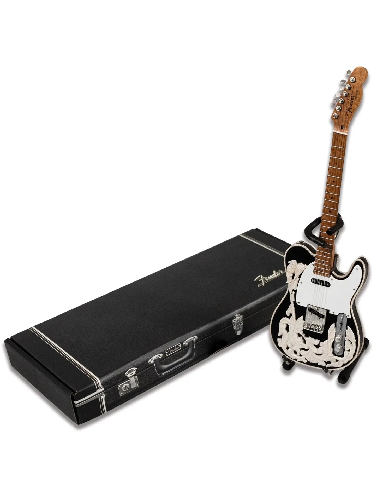 Miniature Waylon Jennings Signature Fender Tele Model Guitar - GUITAR