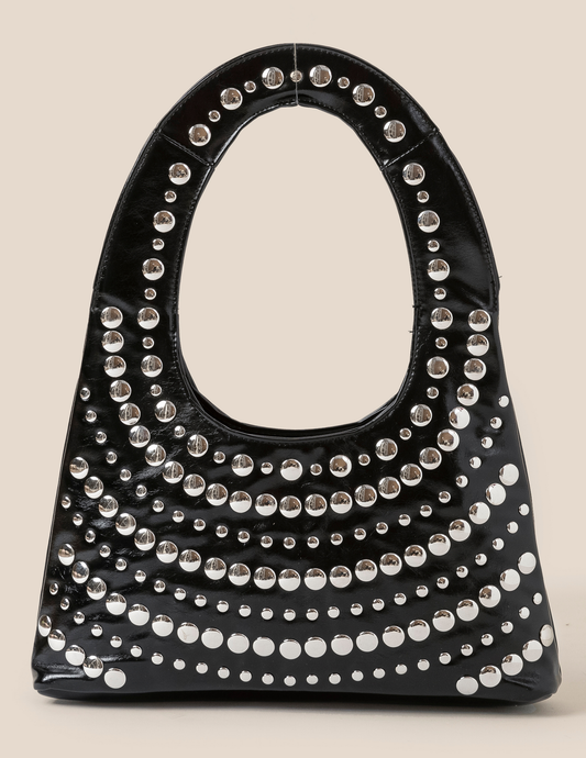 Multi Rivet Shoulder Bag - HANDBAGS
