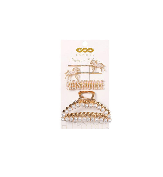 Nashville Bling Hair Clip 4 Pack by Banded - HEAD ACCESSORIES