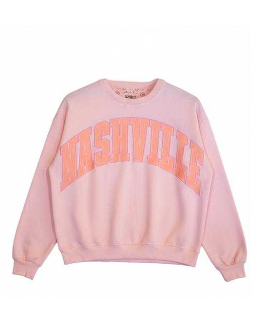 Nashville Classic Crew - PINK / SM - CREW SWEATSHIRTS