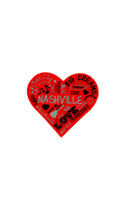 Nashville Glitter Heart Magnet - KIDS ACCESSORIES