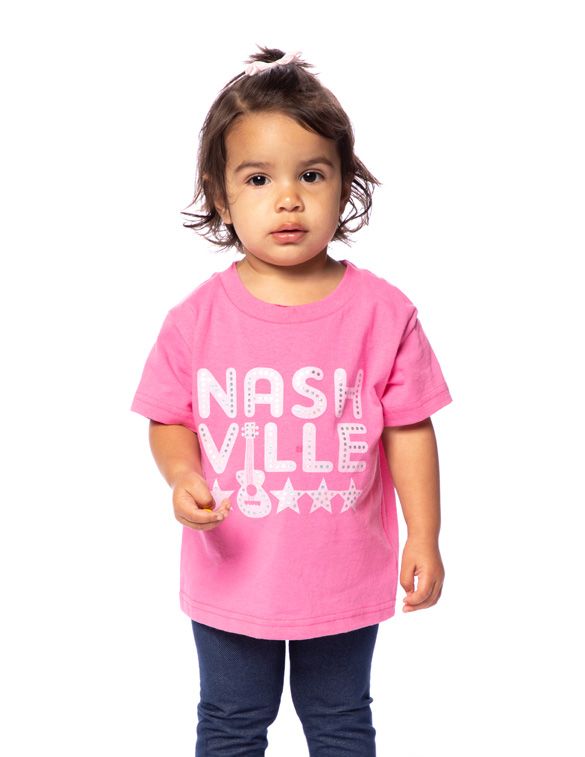 Nashville Lights Toddler T-Shirt - PINK / 2T - KIDS APPAREL