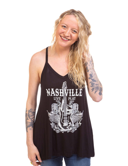 Nashville Live Fast Play Hard Tank - TANKS