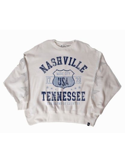 Nashville Music City Star Fleece Crew - CREW SWEATSHIRTS