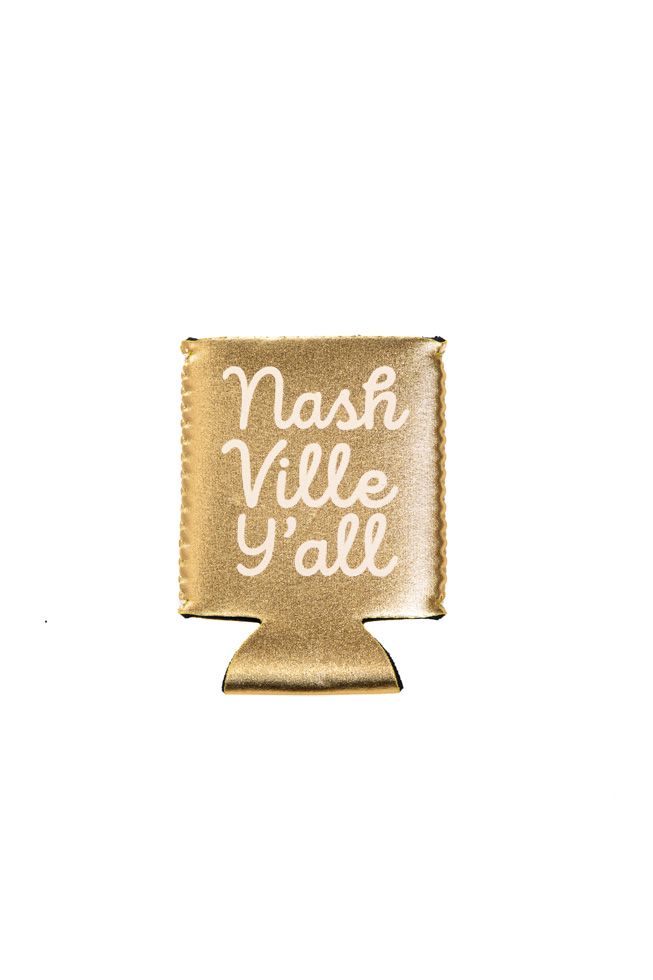 Nashville Y’all Metallic Can Cooler - DRINKWARE