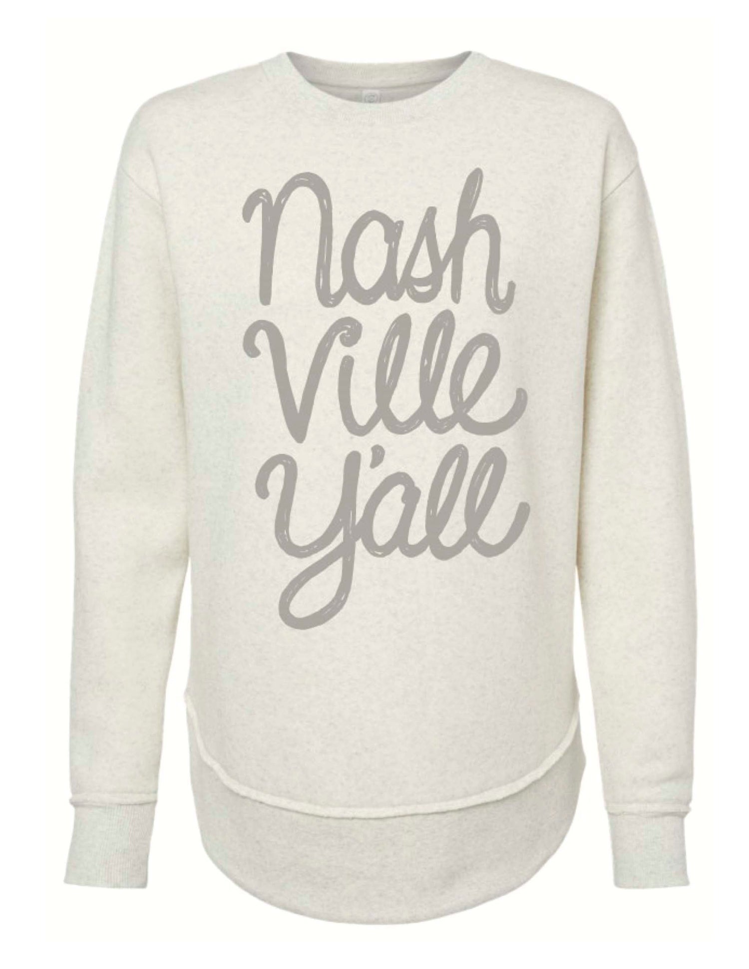 Nashville Y’all Women’s Crew Neck Sweatshirt - CREAM / SM - FLEECE