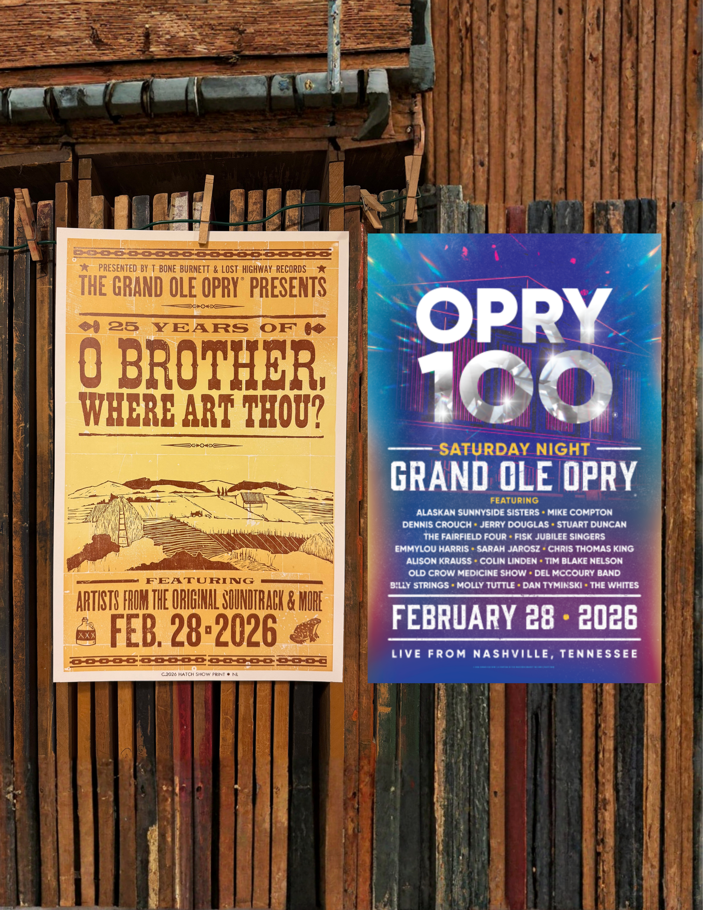 O Brother Where Art Thou? 25th Anniversary Lineup + Hatch Poster Bundle