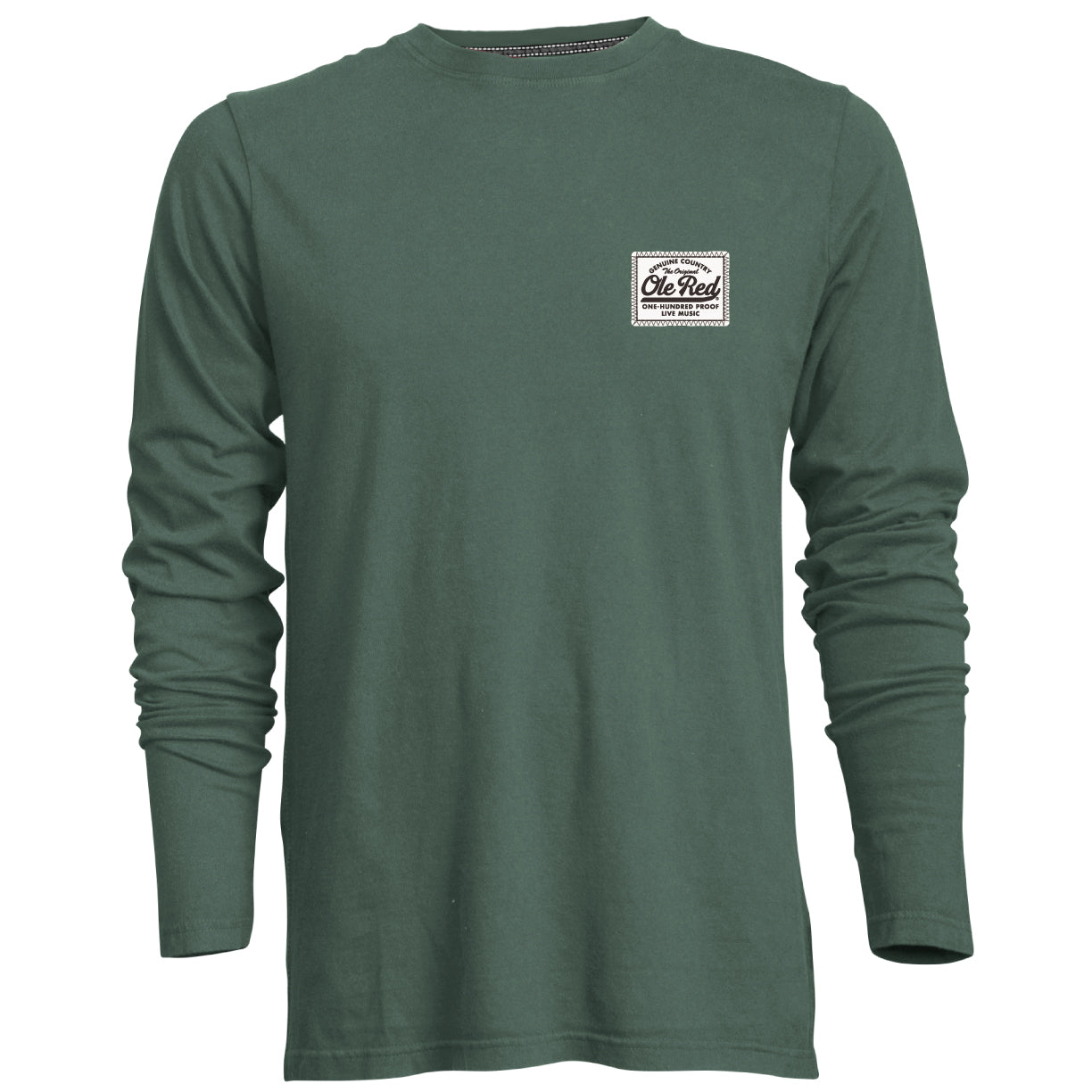 Ole Red 100 Proof Faux Suede Label Long-Sleeve T-Shirt - L/S