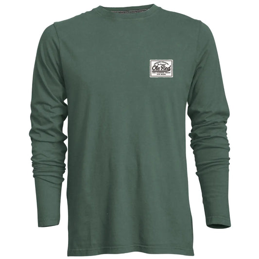 Ole Red 100 Proof Faux Suede Label Long-Sleeve T-Shirt - L/S
