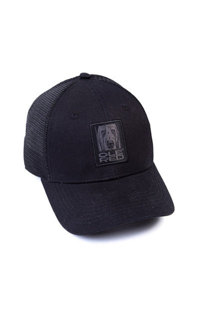 Ole Red Black Tonal Mesh Dog Cap - HATS