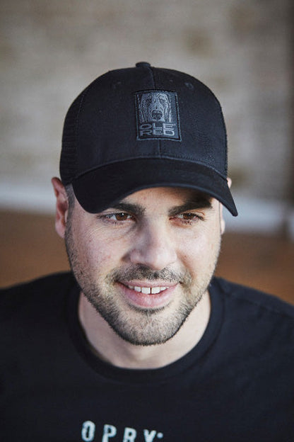Ole Red Black Tonal Mesh Dog Cap - HATS