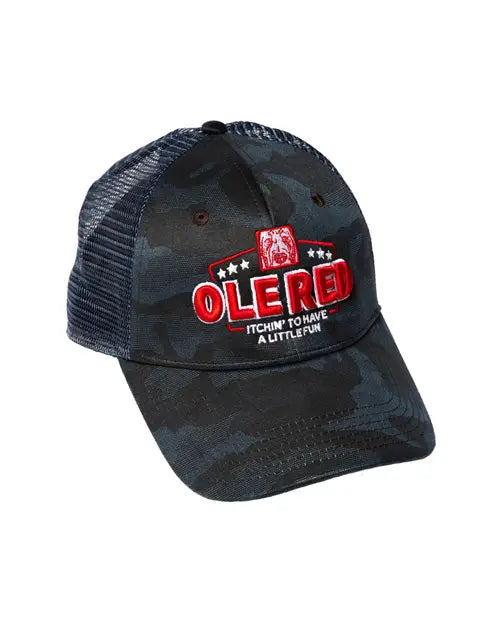Ole Red Blue Camo Mesh Hat - HATS