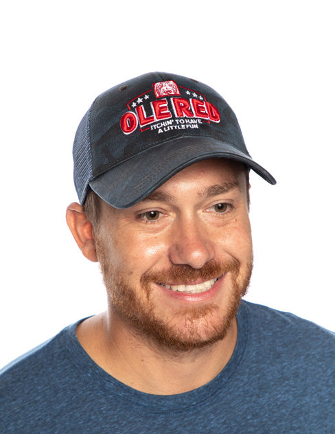 Ole Red Blue Camo Mesh Hat - HATS
