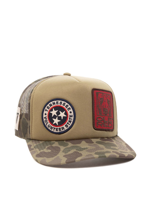 Ole Red Camo Tri-Star Foam Trucker Hat - HATS