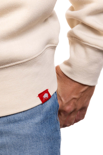Ole Red Cream Crew Neck Sweatshirt - FLEECE