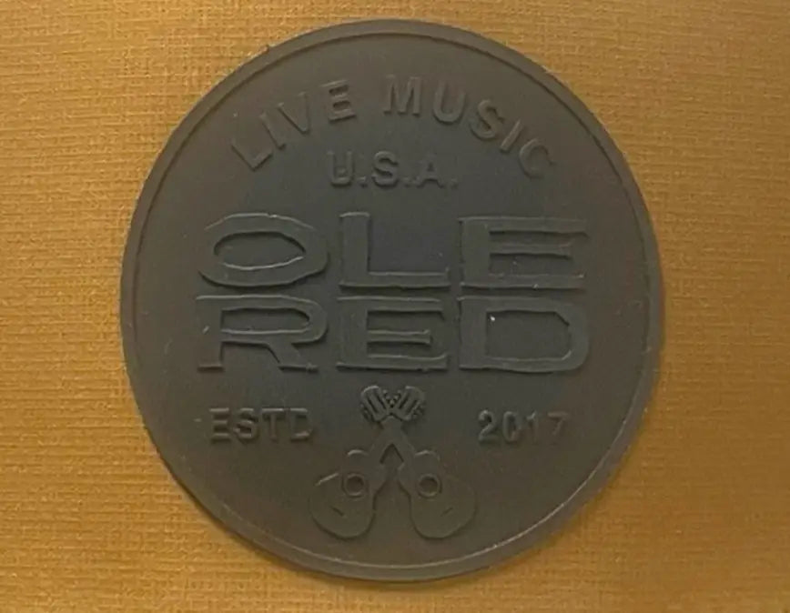 Ole Red Crossed Guitar Silicone Patch Hat - HATS