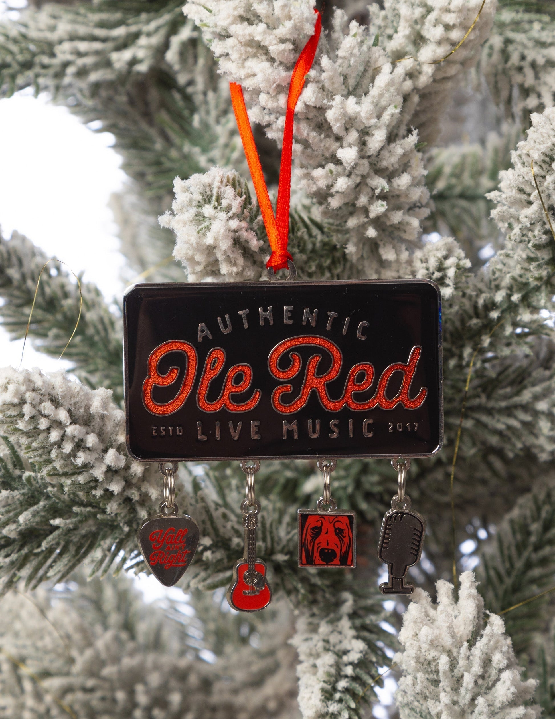 Ole Red Dangling Charm Ornament - ORNAMENTS