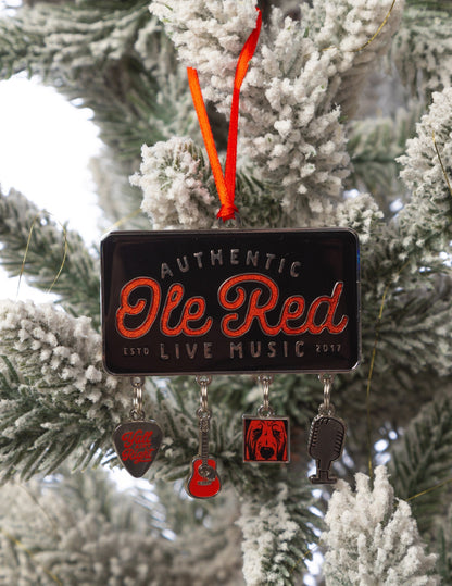 Ole Red Dangling Charm Ornament - ORNAMENTS