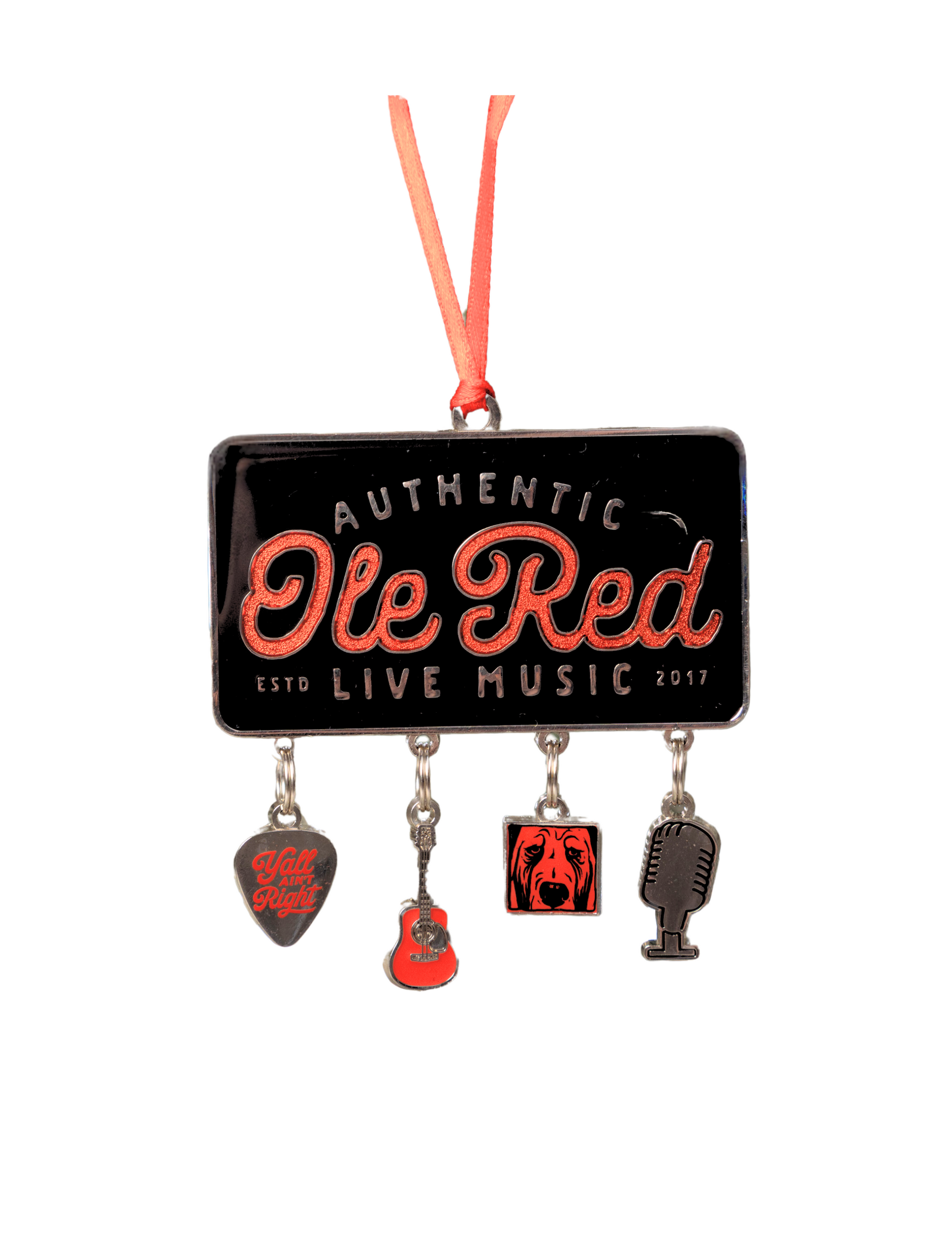 Ole Red Dangling Charm Ornament - ORNAMENTS