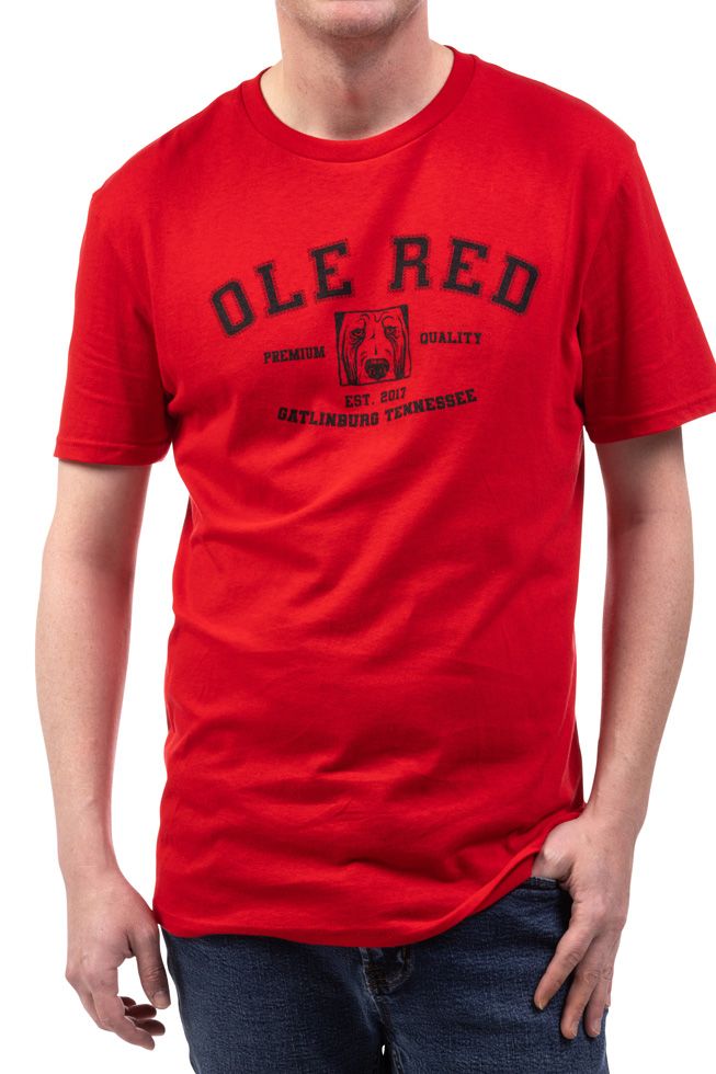 Ole Red Gatlinburg Classic Dog Unisex T-Shirt - RED / SM - S/S